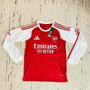 NEW Adidas 25/26 Arsenal Home Slim Long Sleeve SAKA Jersey Away Third Red White